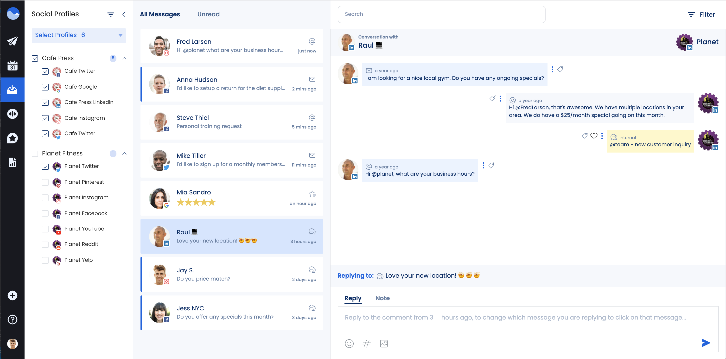 screenshot of Vista Social